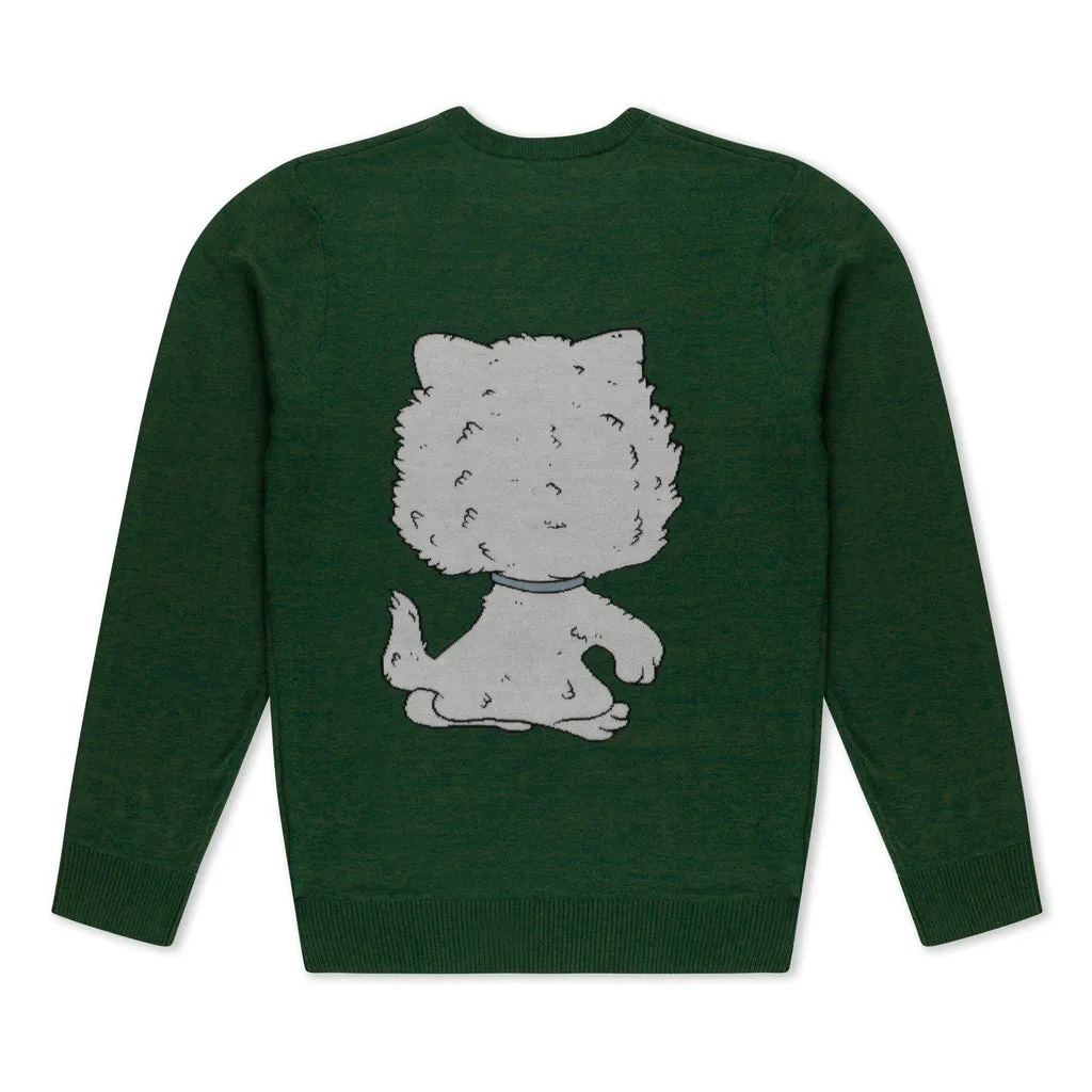 RIPNDIP BIG HEAD KNIT SWEATER-GREEN