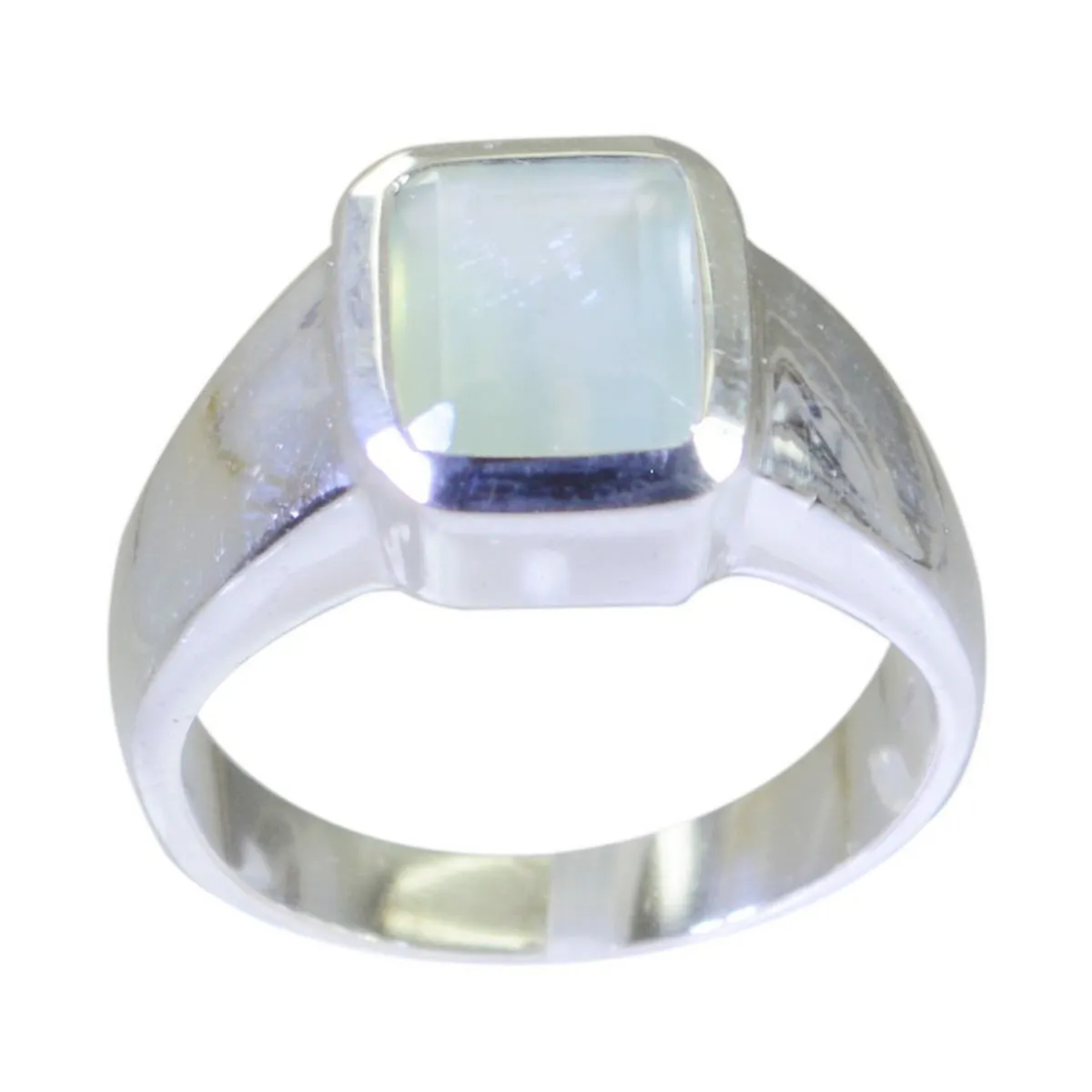 Riyo Cunning Gemstones Aqua Chalcedony 925 Rings Graduation Gift