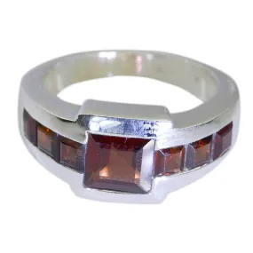 Riyo Fascinating Gemstone Garnet 925 Silver Rings Crown Jewelry