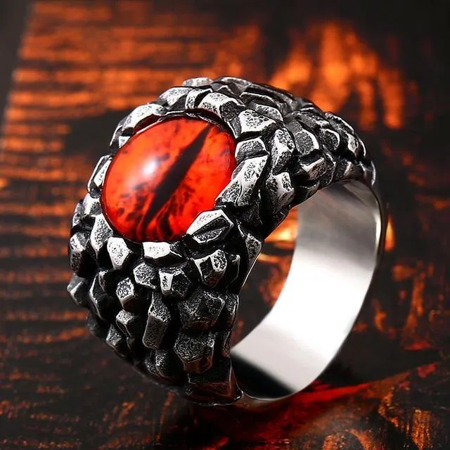 Scaly Dragon's Eye Ring