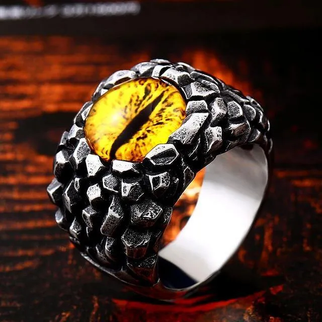 Scaly Dragon's Eye Ring