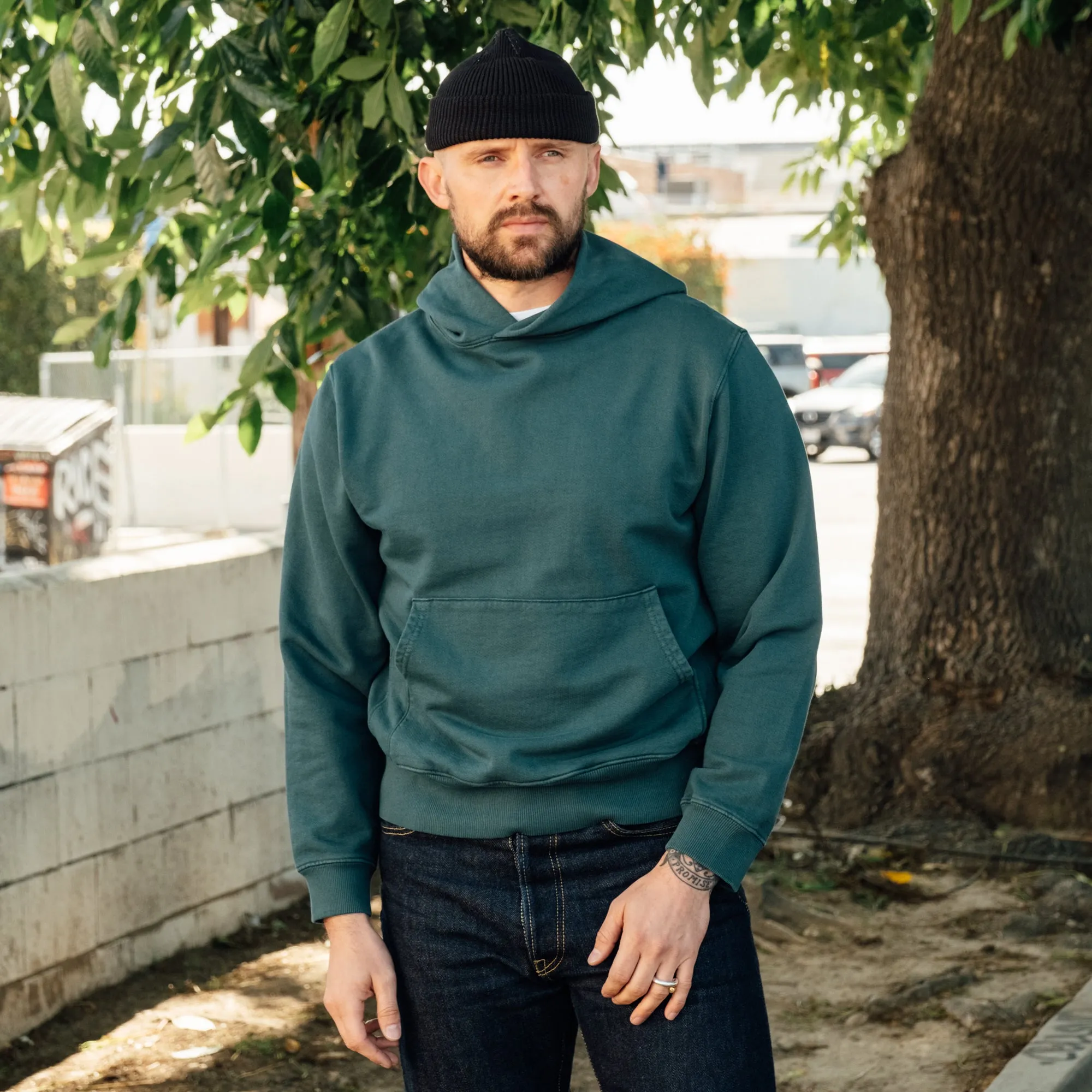 Snake Oil Provisions French Terry Loopback Hoodie Emerald