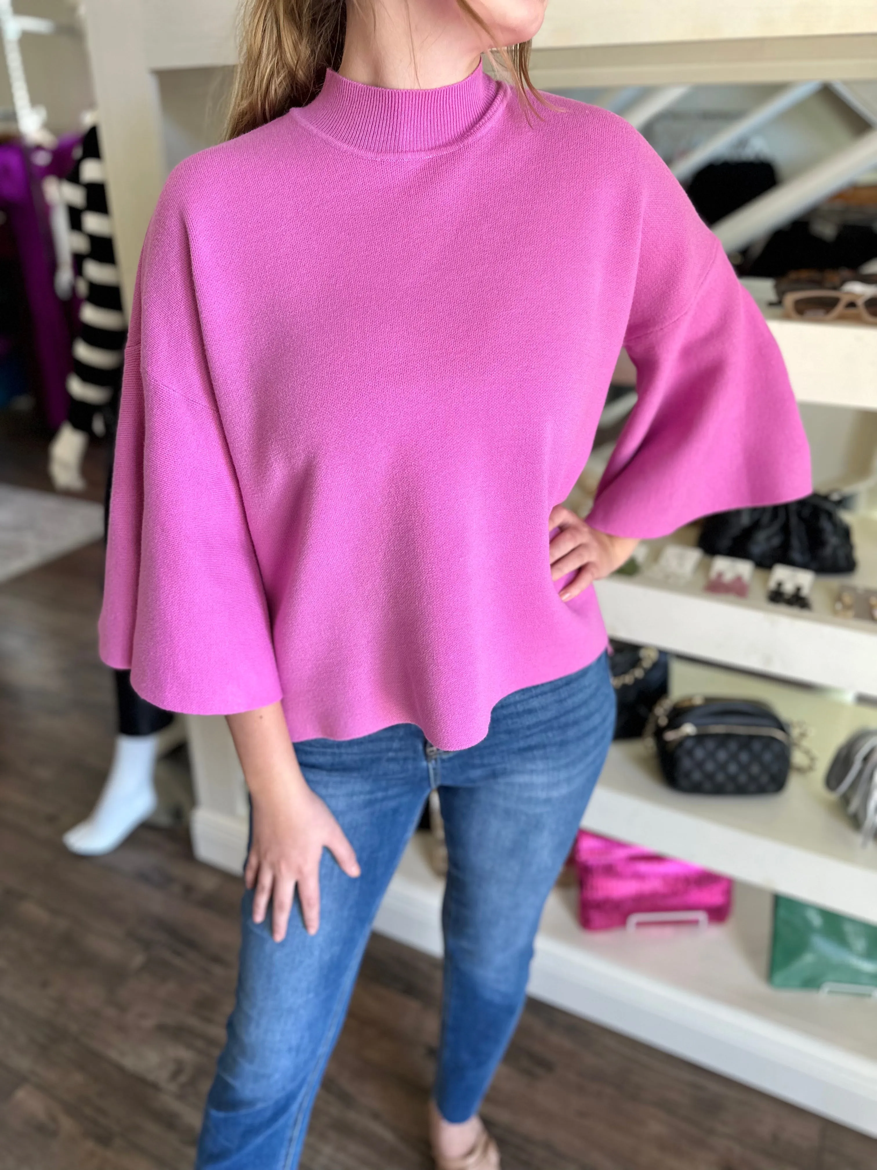 Soft Bell Sleeve Sweater