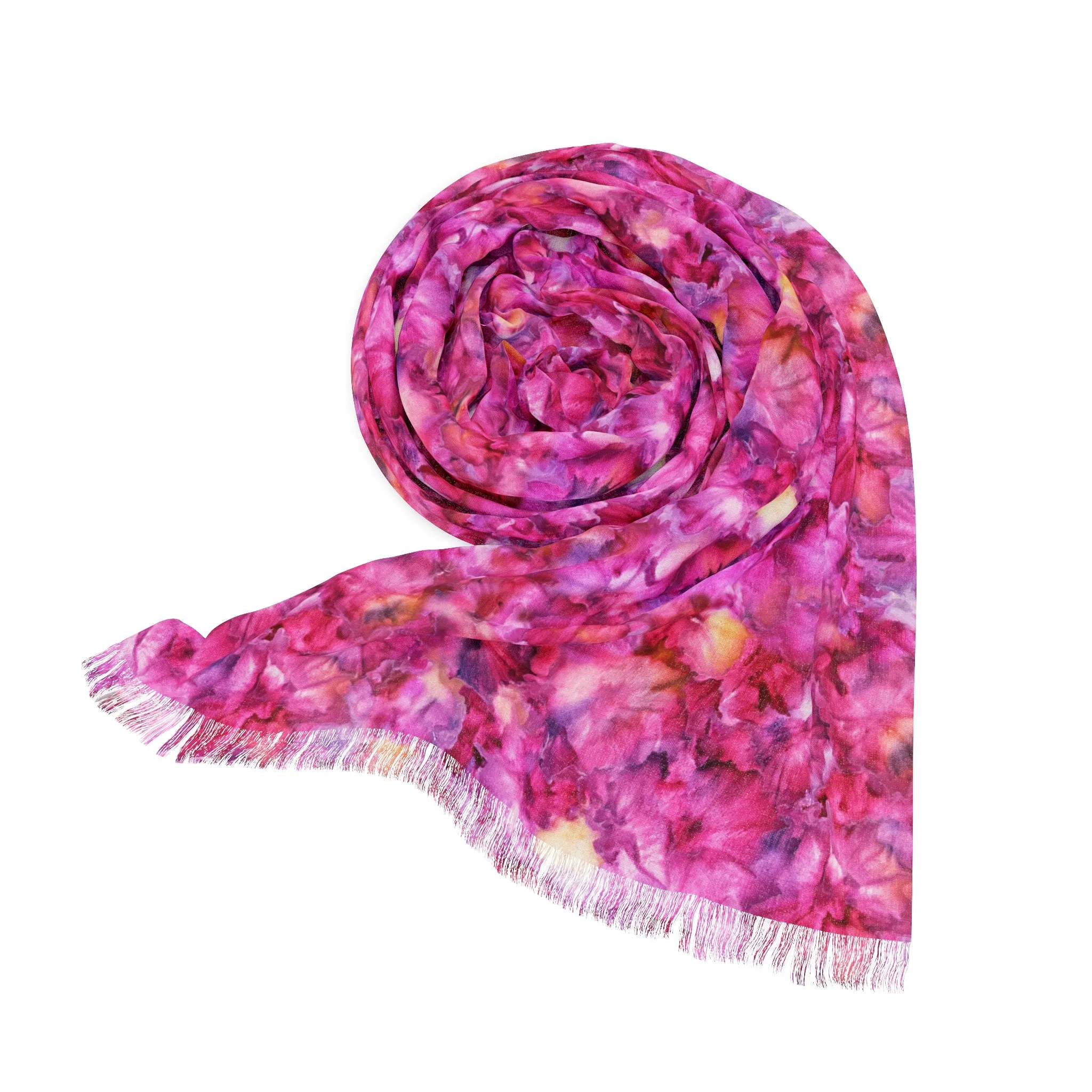 Sunset Blush Fringe Scarf