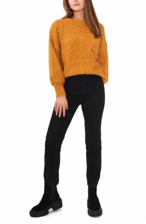 Vince Camuto Apparel BOCLE CREW W CHEST PKT 253/DARK AMBER