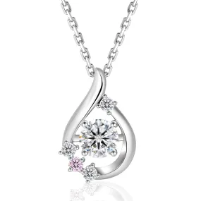 Water Drop VVS1 Moissanite Pendant Necklace for Women 0411