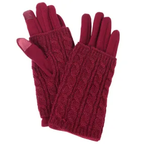 Winter 3 In 1 Cable Knit Smart Gloves